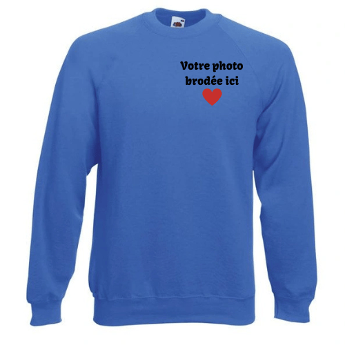 PULL BRODÉ AVEC PHOTO PERSONNALISÉ