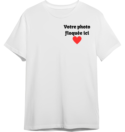 T-SHIRT FLOQUÉ AVEC PHOTO PERSONNALISÉ