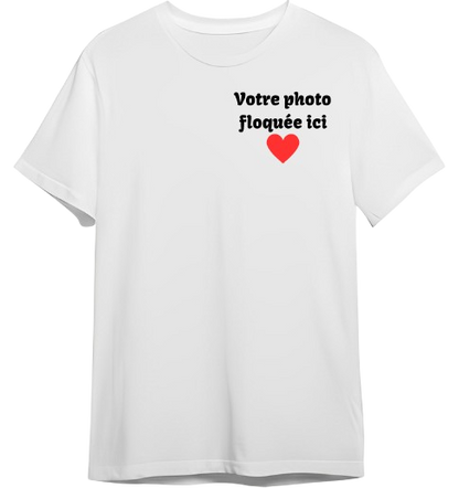 T-SHIRT FLOQUÉ AVEC PHOTO PERSONNALISÉ