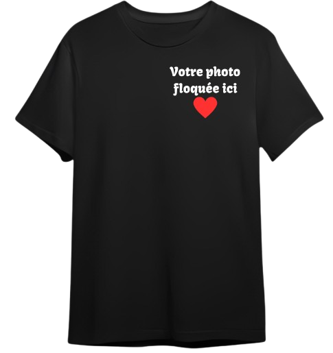 T-SHIRT FLOQUÉ AVEC PHOTO PERSONNALISÉ