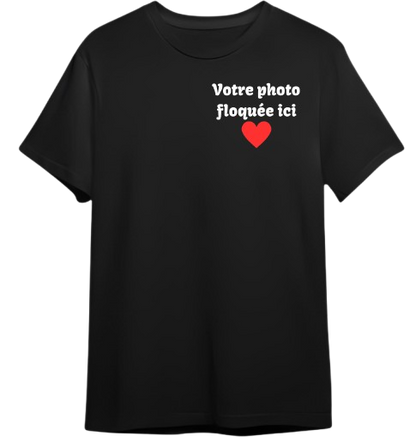 T-SHIRT FLOQUÉ AVEC PHOTO PERSONNALISÉ