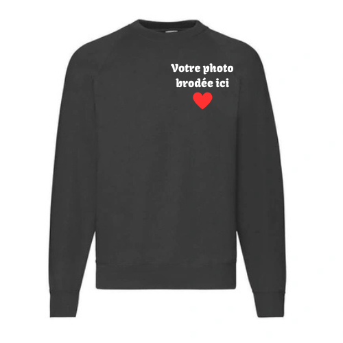 PULL BRODÉ AVEC PHOTO PERSONNALISÉ
