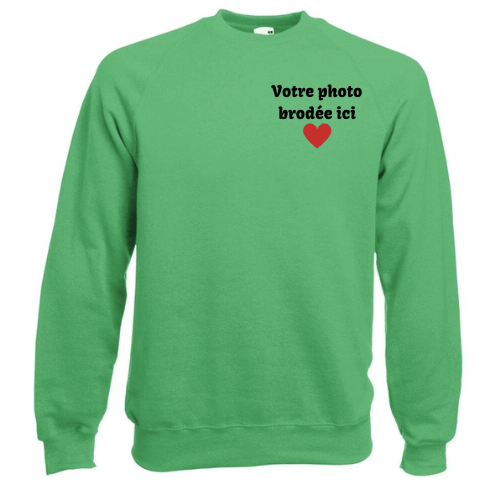 PULL BRODÉ AVEC PHOTO PERSONNALISÉ