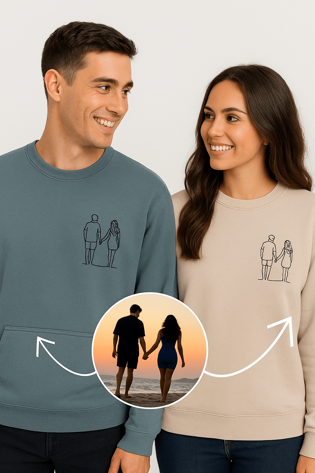 Sweat Brodé avec photo personnalisé - Embro